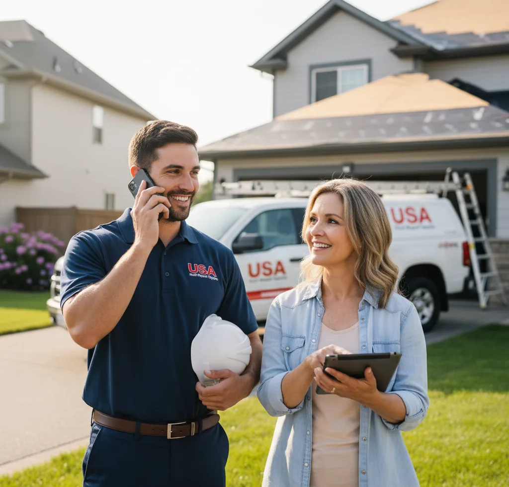 USA Roof Repair Experts customer support in Zumbrota